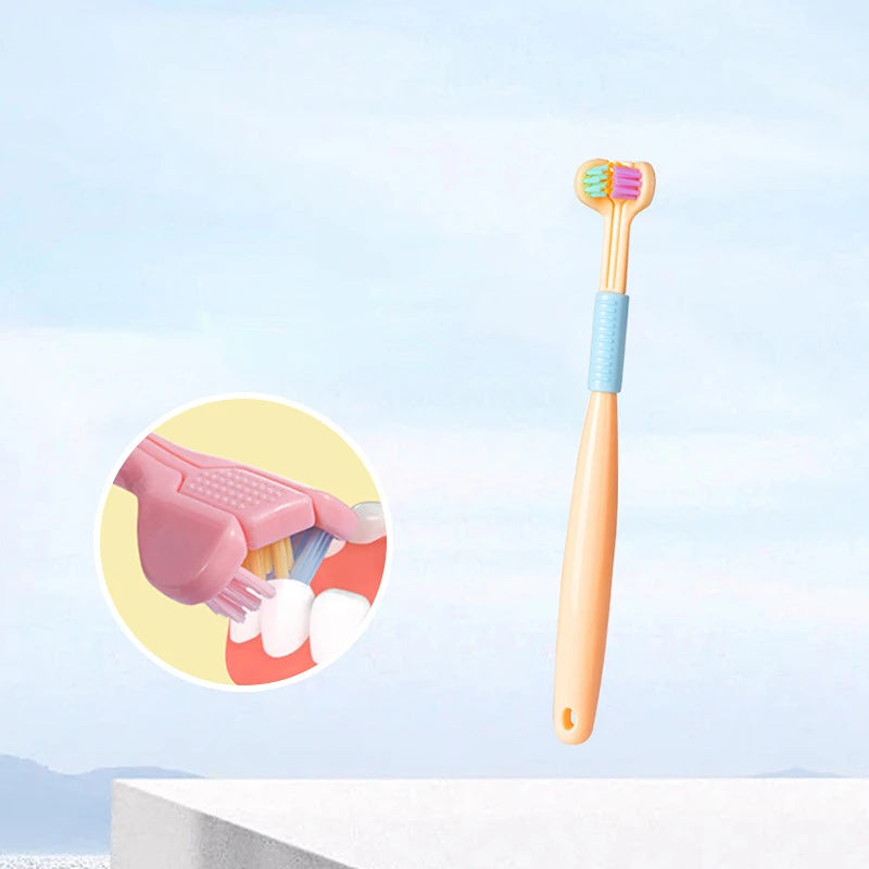 Brosse de nettoyage des dents, trois côtés 360 °