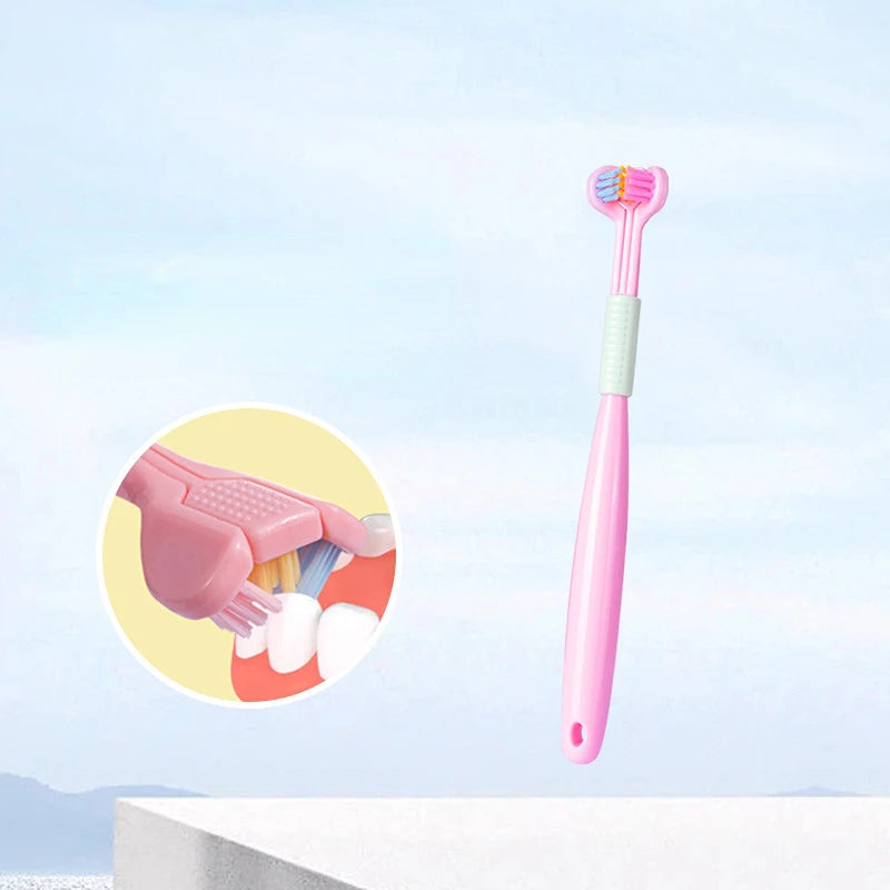 Brosse de nettoyage des dents, trois côtés 360 °
