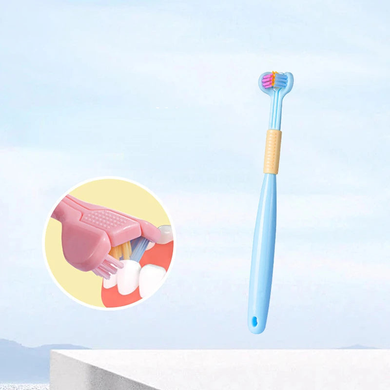 Brosse de nettoyage des dents, trois côtés 360 °