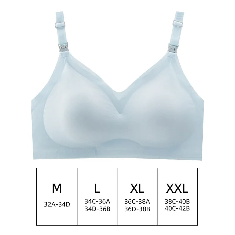Soutien gorge d'allaitement gris bleu