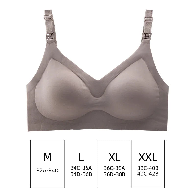 Soutien-gorge d'allaitement gris violet