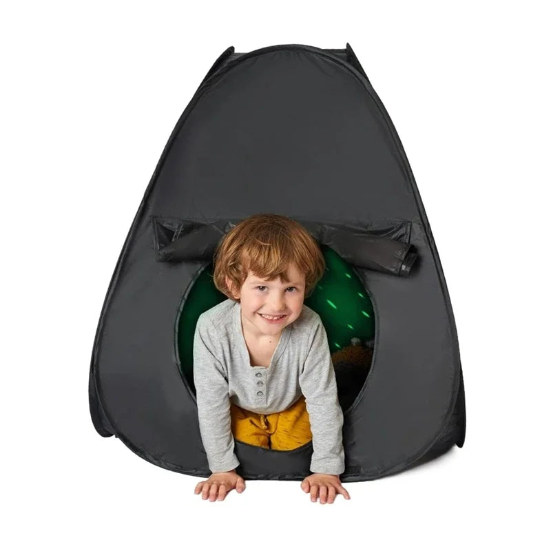 Tente sensorielle noire pour enfants autistes