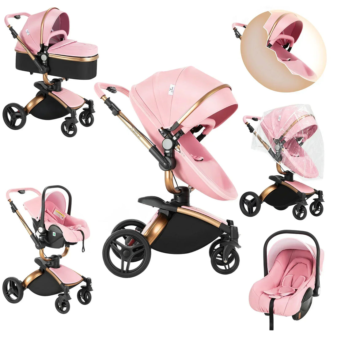 Poussette 3-en-1 bébé Magic ZC — Landau, Siège Auto & Poussette | Univers Bébé One