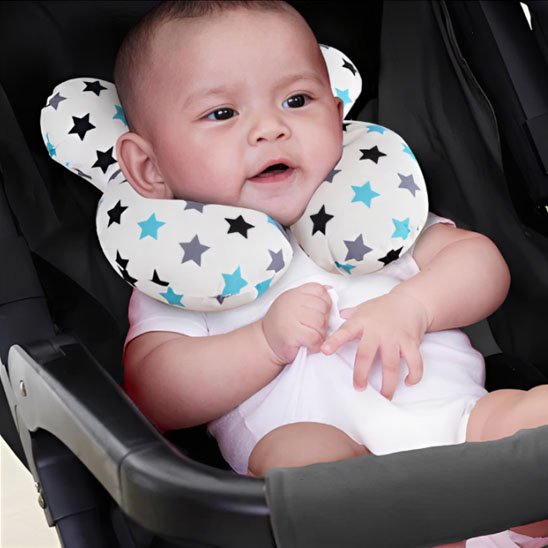 Cale tête bébé ergonomique installé siège auto — Maintien tête bébé 0-12 mois | Univers Bébé One