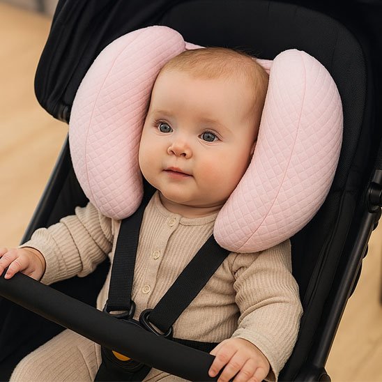 Cale tête bébé ergonomique vue de face — Maintien optimal de la tête | Univers Bébé One