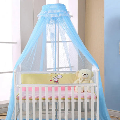 Ciel de lit bleu pour chambre bébé