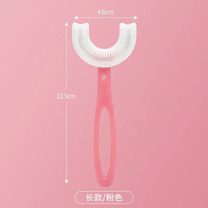 Brosse à dents en forme de U pour enfants en silicone