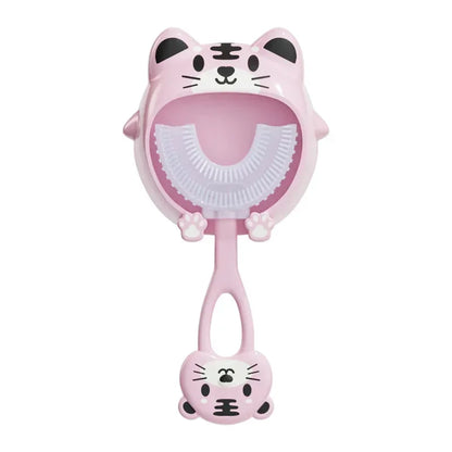 Brosse à dents en forme de U pour enfants en silicone souple