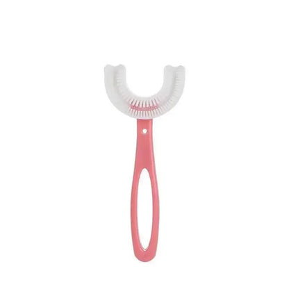 Brosse à dents en forme de U pour enfants en silicone souple