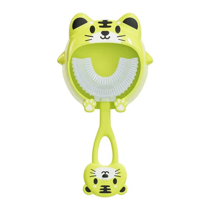 Brosse à dents en forme de U pour enfants en silicone souple