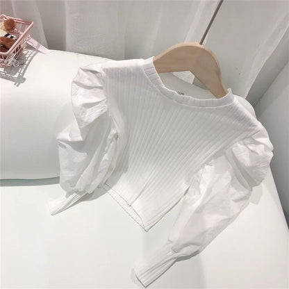 Ensemble à bretelles en coton pour filles