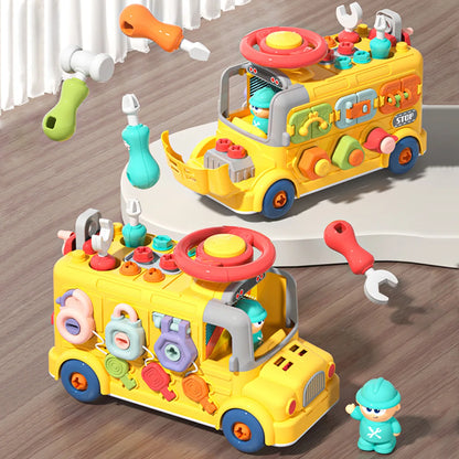 Cube d'activité forme de bus pour tout-petits