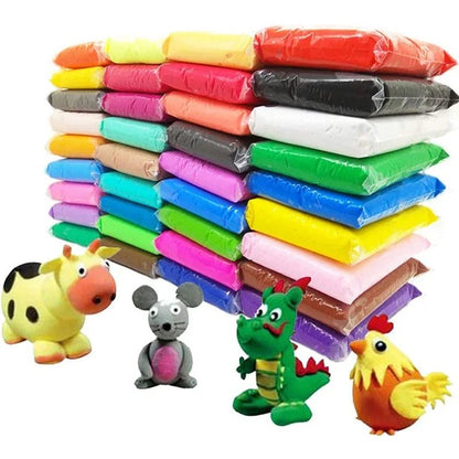 Pâte à Modeler en Argile Polymère Légère pour Enfant, 36 Couleurs