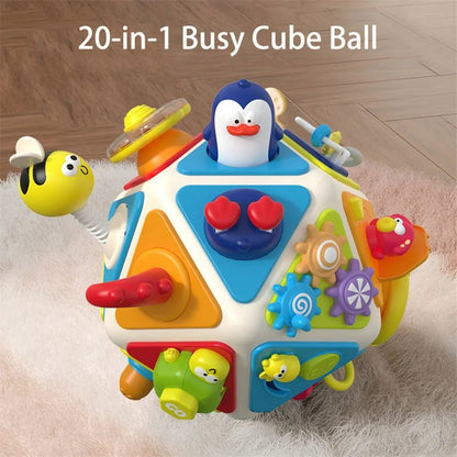 Jouets d'éveils sensoriels en boule de planche