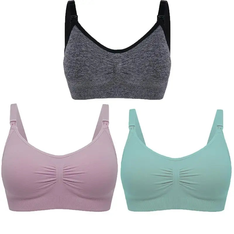 Soutien-gorge d'allaitement en coton sans couture push-up-femme